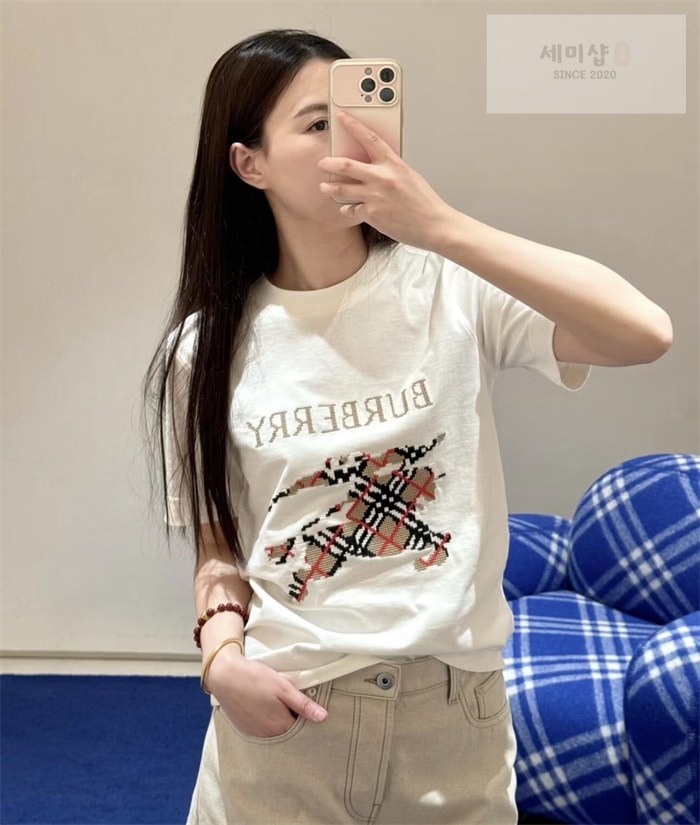 Burberry 버버리 크로스 스티치 EKD 코튼 티셔츠 레플리카 21번 이미지 - 의류 | 세미샵 레플리카 사이트