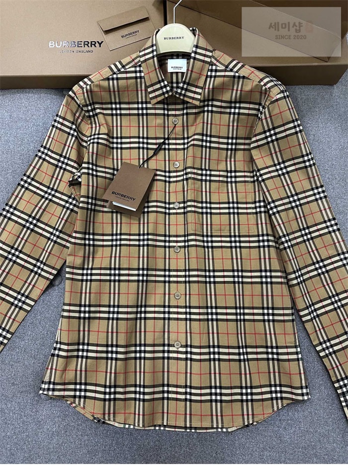 Burberry 버버리 클래식 체크 코튼 포플린 셔츠 레플리카 3번 이미지 - 의류 | 세미샵 레플리카 사이트