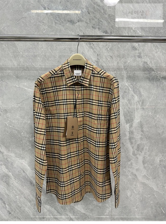 Burberry 버버리 클래식 체크 코튼 포플린 셔츠 레플리카 17번 이미지 - 의류 | 세미샵 레플리카 사이트