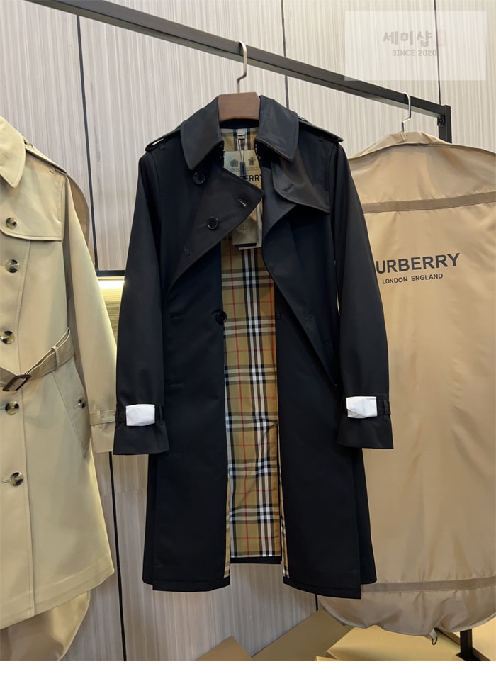 Burberry 버버리 해리티지 여성용 뉴 켄징턴 트렌치코트 블랙 의류 6번 이미지