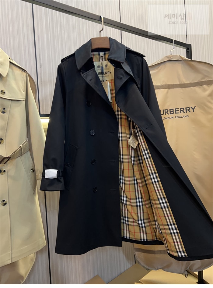 Burberry 버버리 해리티지 여성용 뉴 켄징턴 트렌치코트 블랙 의류 8번 이미지