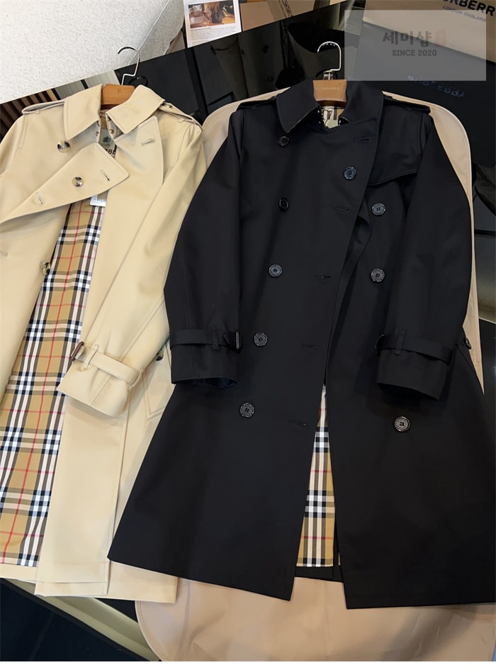 Burberry 버버리 해리티지 여성용 뉴 켄징턴 트렌치코트 블랙 의류 16번 이미지