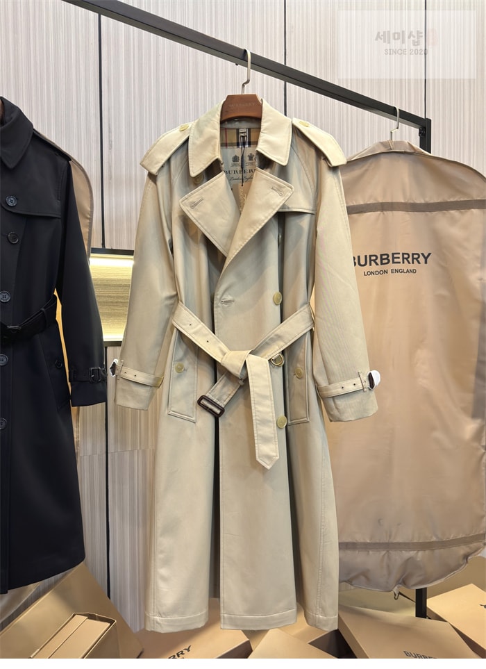 Burberry 버버리 해리티지 여성용 롱 뉴 웨스트민스터 트렌치 코트 베이지 레플리카 5번 이미지 - 의류 | 세미샵 레플리카 사이트