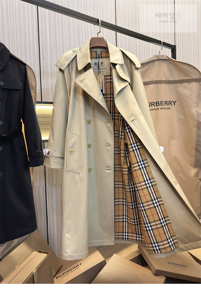 Burberry 버버리 해리티지 여성용 롱 뉴 웨스트민스터 트렌치 코트 베이지 레플리카 6번 이미지 - 의류 | 세미샵 레플리카 사이트