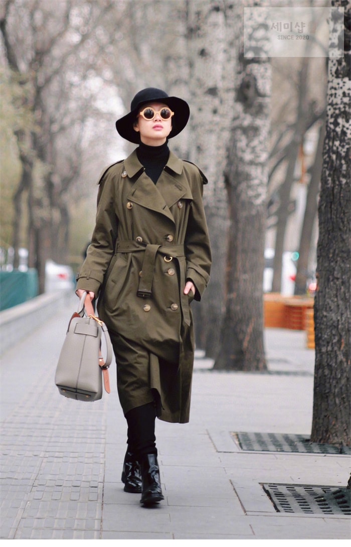 Burberry 버버리 해리티지 여성용 롱 뉴 웨스트민스터 트렌치 코트 카키 의류 3번 이미지