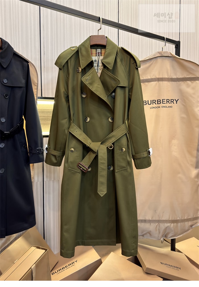 Burberry 버버리 해리티지 여성용 롱 뉴 웨스트민스터 트렌치 코트 카키 의류 6번 이미지