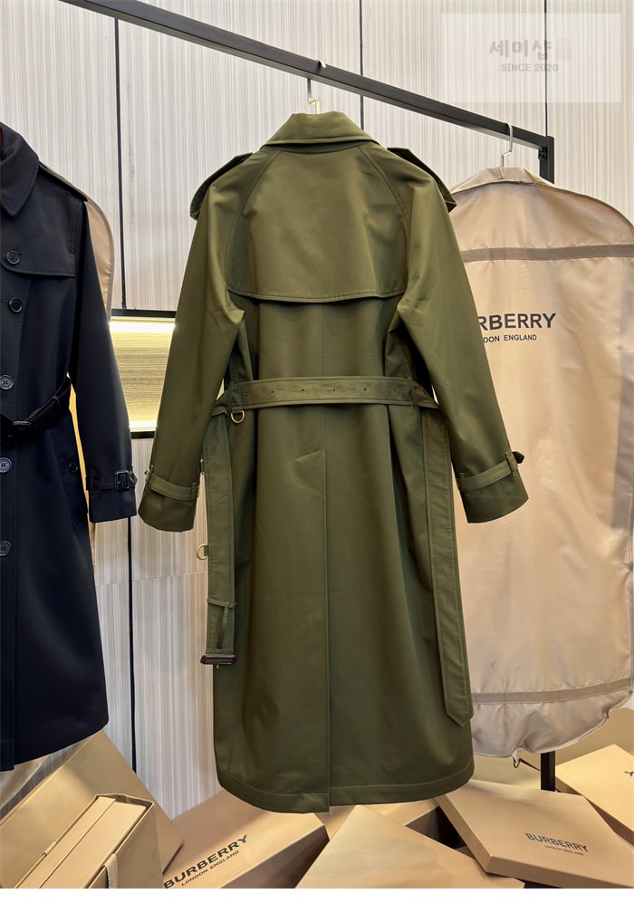 Burberry 버버리 해리티지 여성용 롱 뉴 웨스트민스터 트렌치 코트 카키 의류 7번 이미지