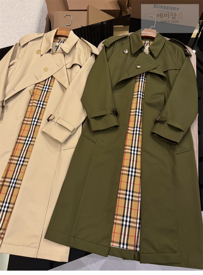Burberry 버버리 해리티지 여성용 롱 뉴 웨스트민스터 트렌치 코트 카키 의류 15번 이미지