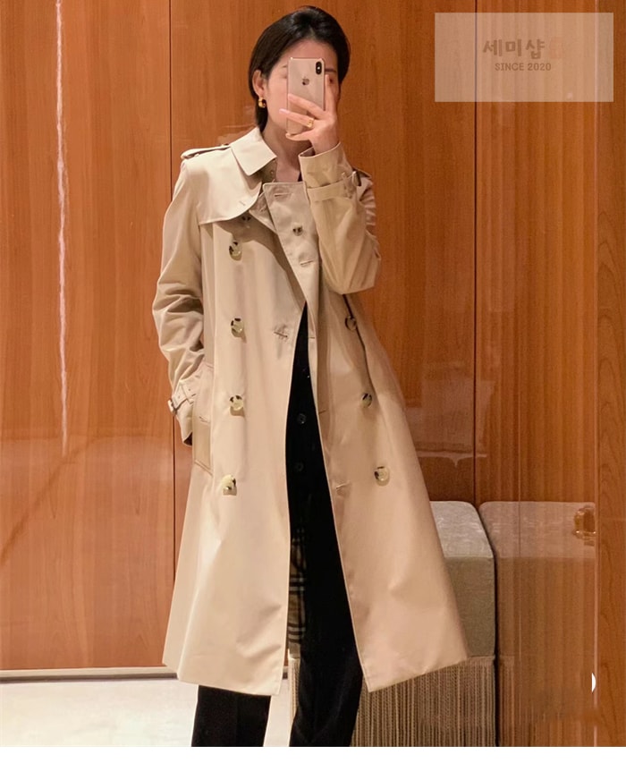 Burberry 버버리 해리티지 여성용 롱 뉴 켄징턴 베이지 의류 3번 이미지