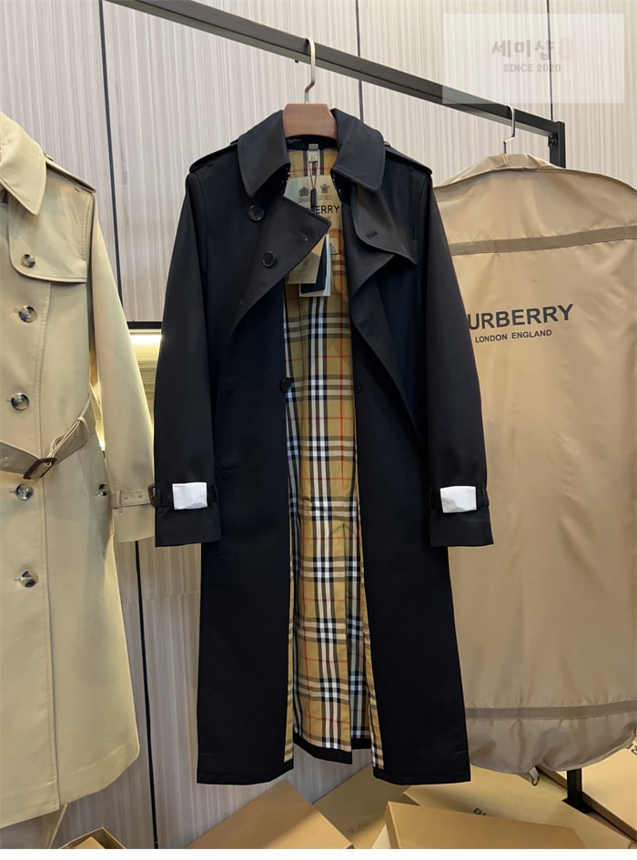 Burberry 버버리 해리티지 여성용 롱 뉴 켄징턴 블랙 의류 7번 이미지