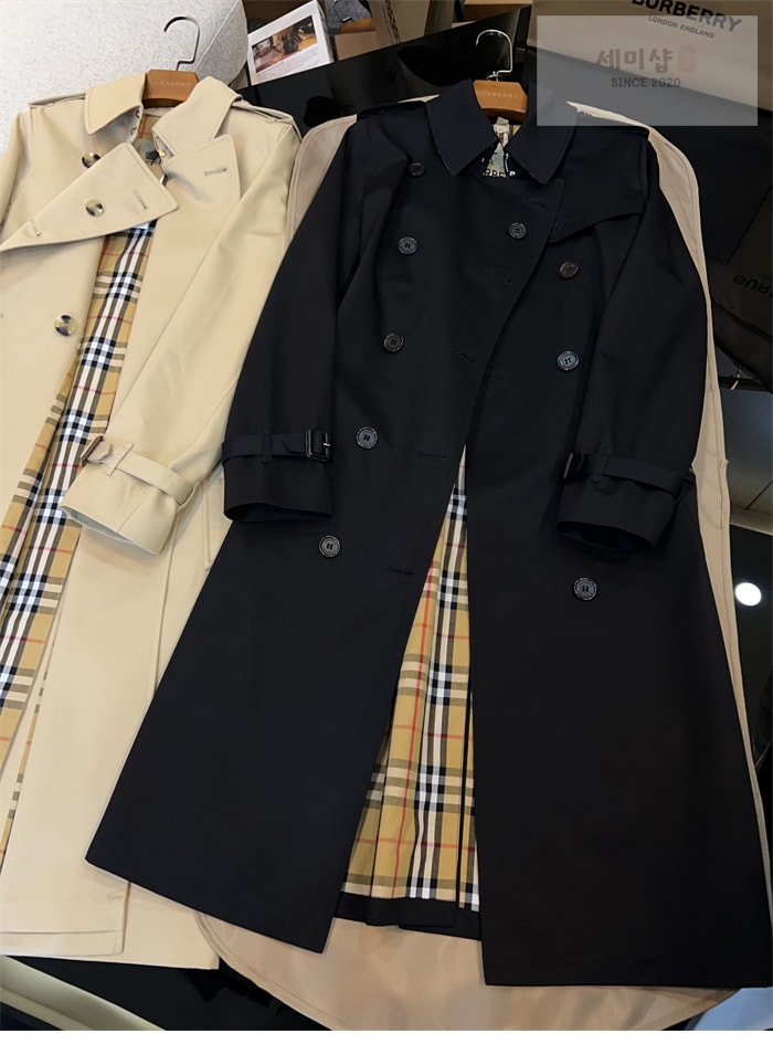 Burberry 버버리 해리티지 여성용 롱 뉴 켄징턴 블랙 의류 15번 이미지