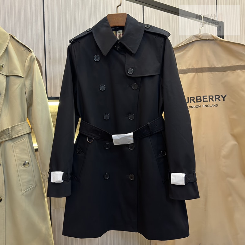 Burberry 버버리 해리티지 여성용 숏 뉴 켄징턴 트렌치코트 블랙 의류 1번 이미지