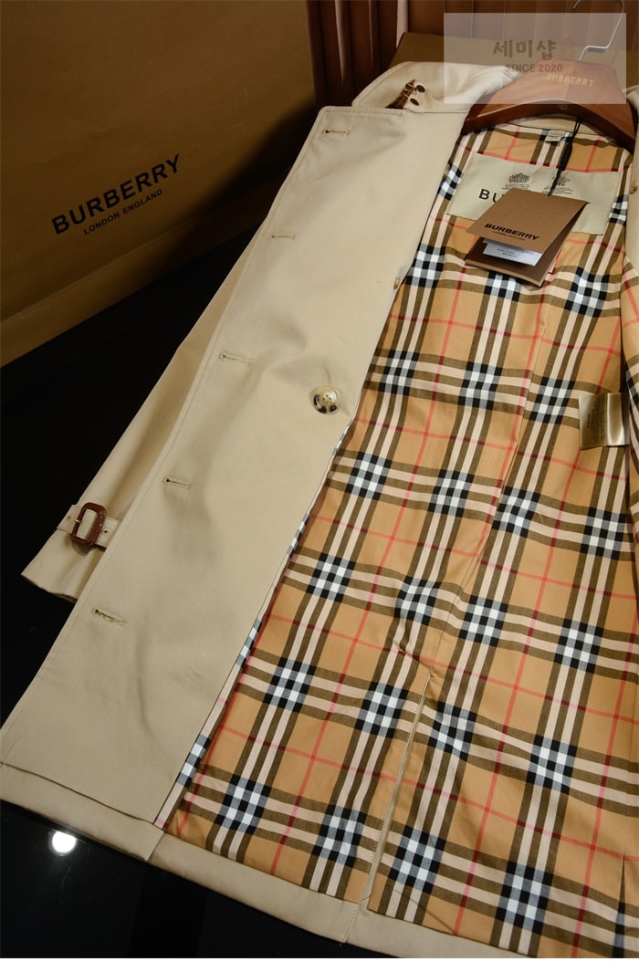Burberry 버버리 해리티지 여성용 숏 켄징턴 트렌치코트 베이지 의류 21번 이미지