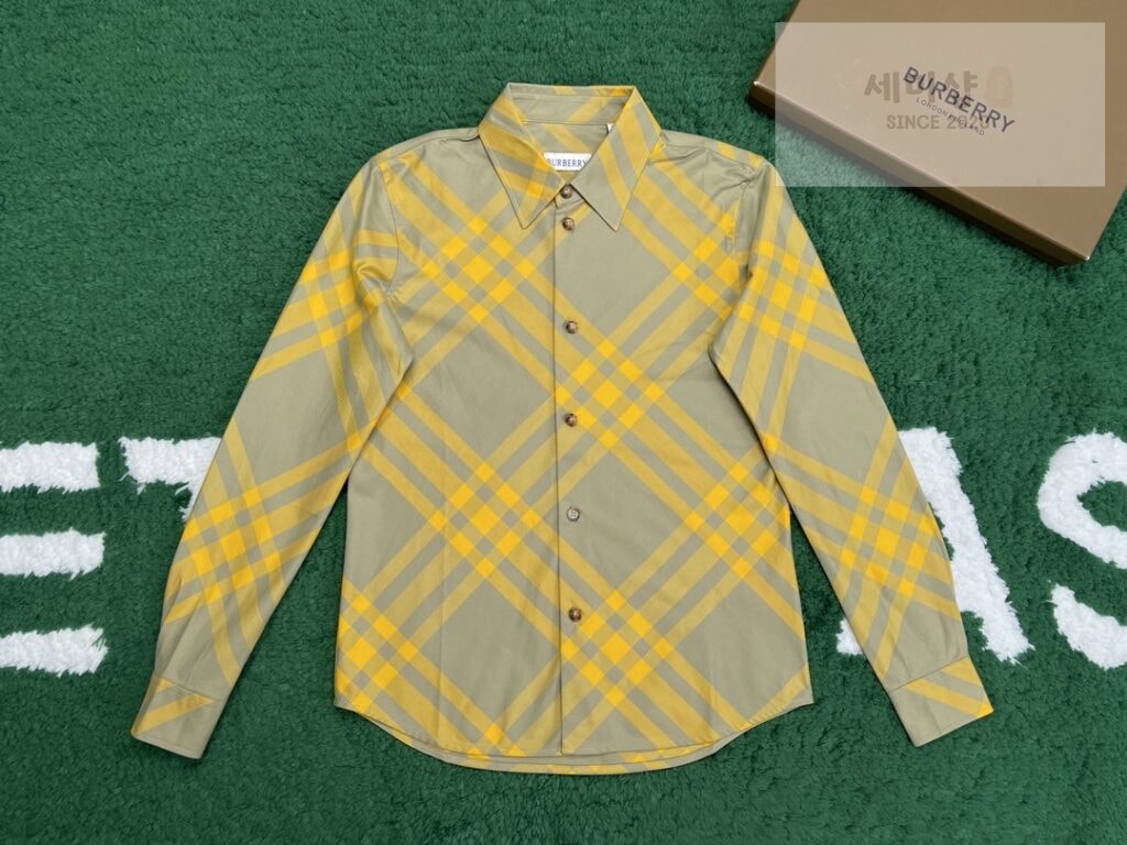Burberry 버버리 23FW 체크 코튼 긴팔 셔츠 의류 1번 이미지