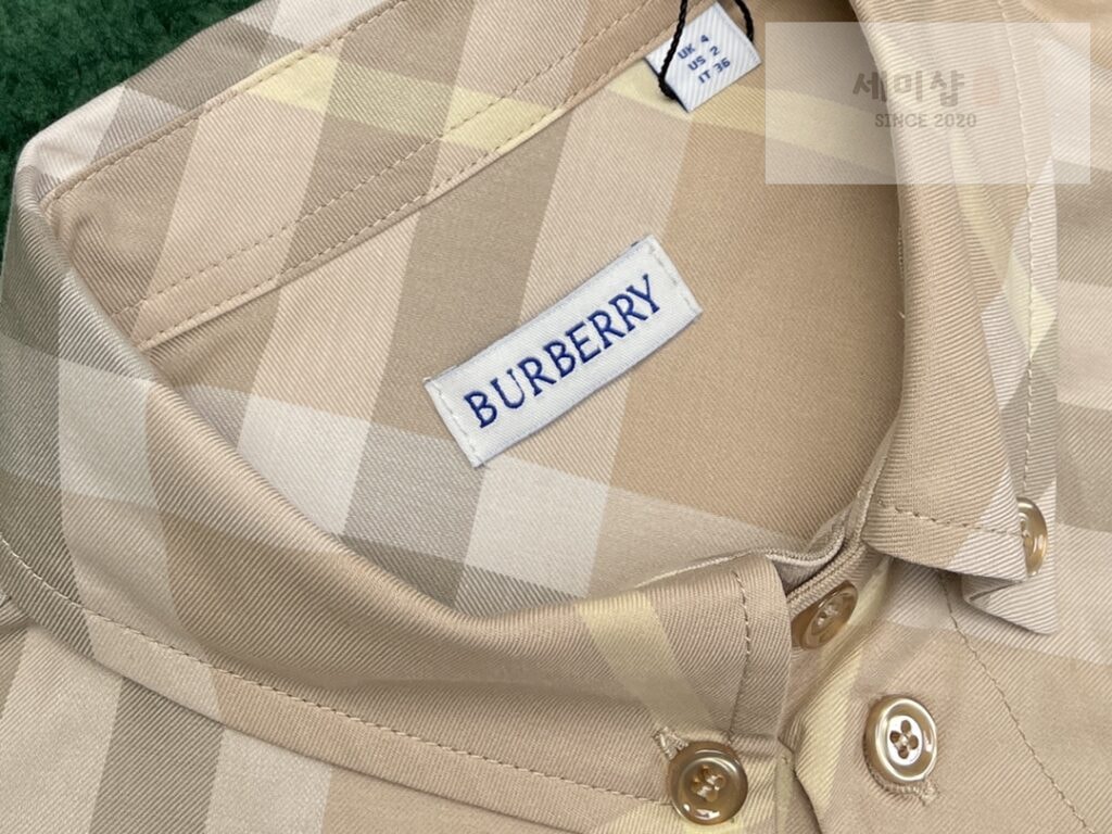 Burberry 버버리 24SS 체크 코튼 긴팔 셔츠 베이지 의류 5번 이미지