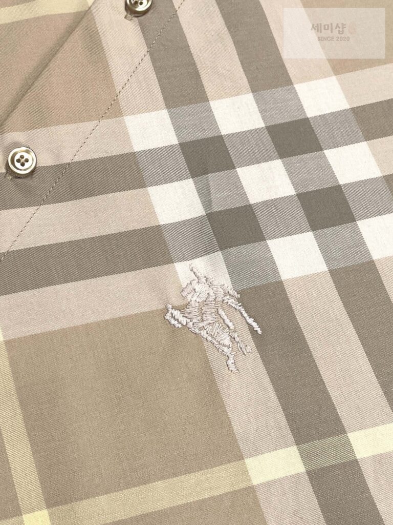 Burberry 버버리 24SS 체크 코튼 긴팔 셔츠 베이지 의류 6번 이미지