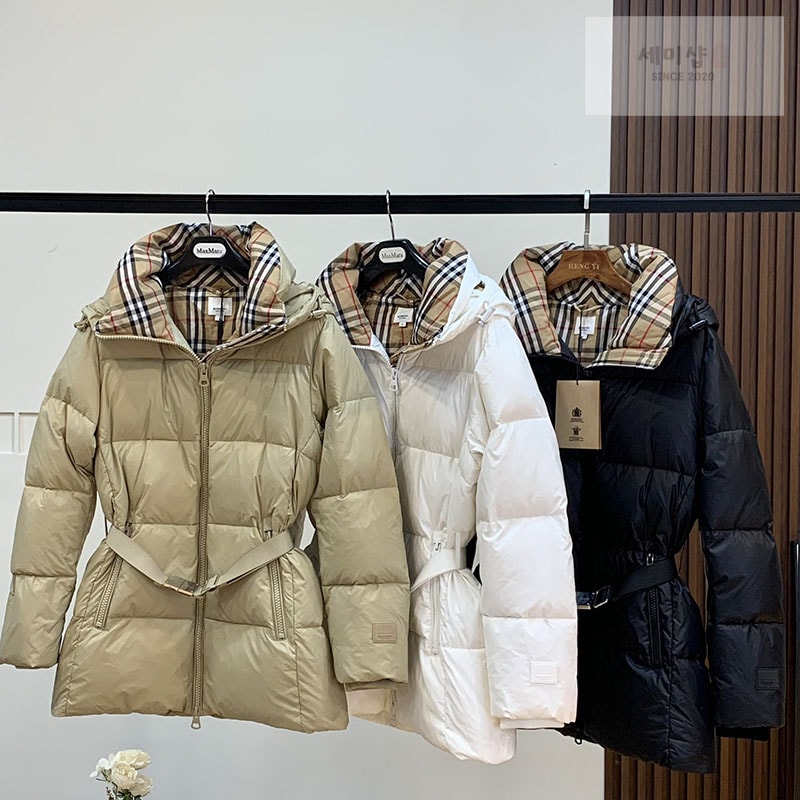 Burberry 버버리 90 트렌치 벨트 패딩 다운 자켓 의류 1번 이미지
