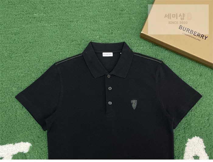 Burberry 버버리 B 쉴드 자수 코튼 폴로셔츠 의류 30번 이미지