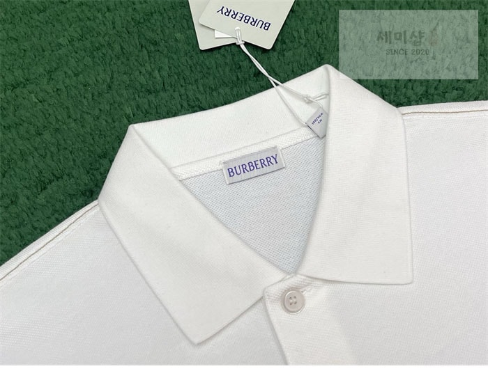 Burberry 버버리 B 쉴드 자수 코튼 폴로셔츠 의류 18번 이미지