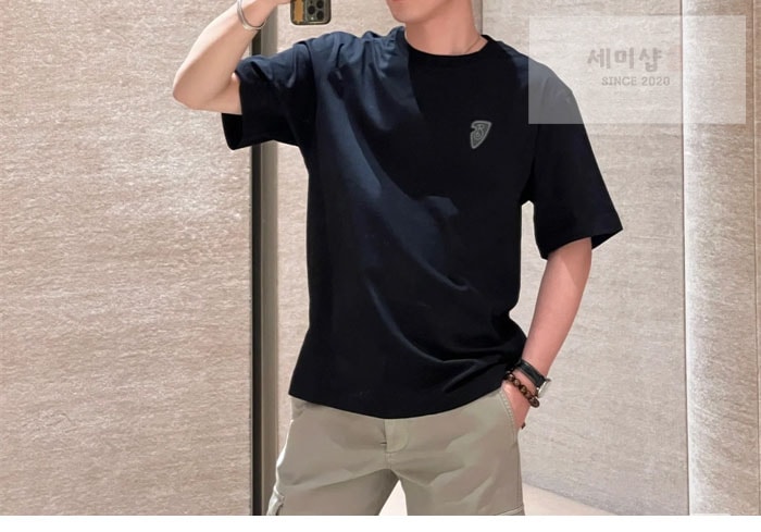 Burberry 버버리 B 쉴드 EKD 코튼 반팔 티셔츠 의류 3번 이미지