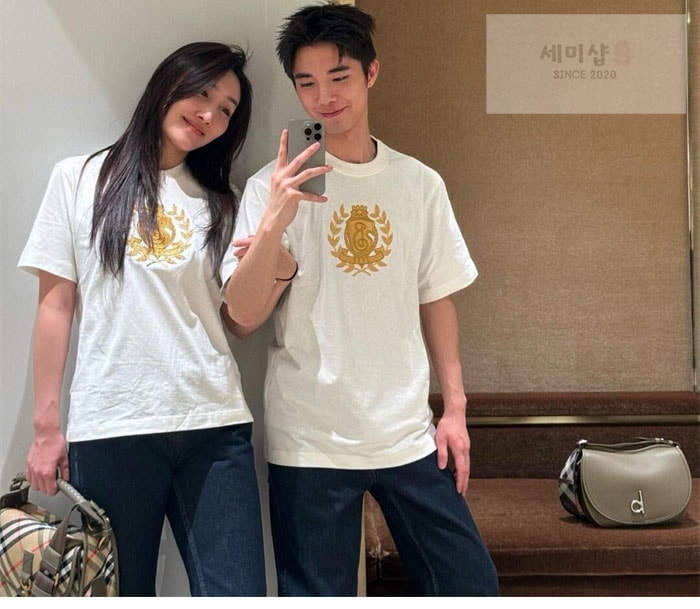 Burberry 버버리 B 크레스트 코튼 티셔츠 의류 15번 이미지