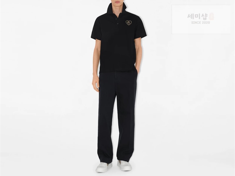 Burberry 버버리 B 하트 로고 코튼 폴로 셔츠 의류 2번 이미지