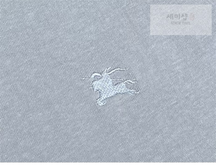 Burberry 버버리 EKD 자수 넥 포인트레터링 반팔 티셔츠 블루 의류 11번 이미지