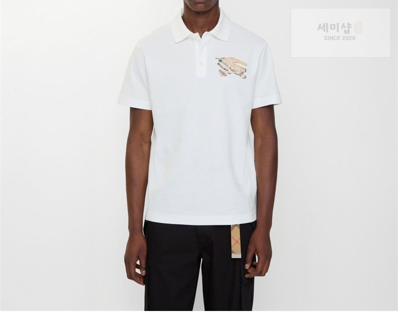 버버리 버버리 EKD 체크 코튼 폴로 셔츠 블랙 의류 11번 이미지