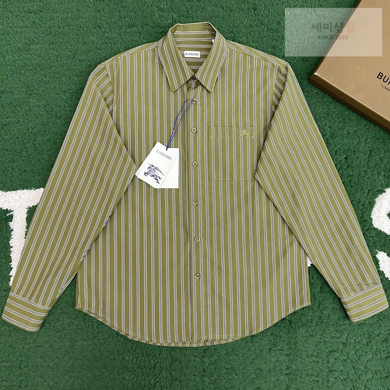 Burberry 버버리 EKD 캔버스 코튼 스트라이프 셔츠 의류 1번 이미지