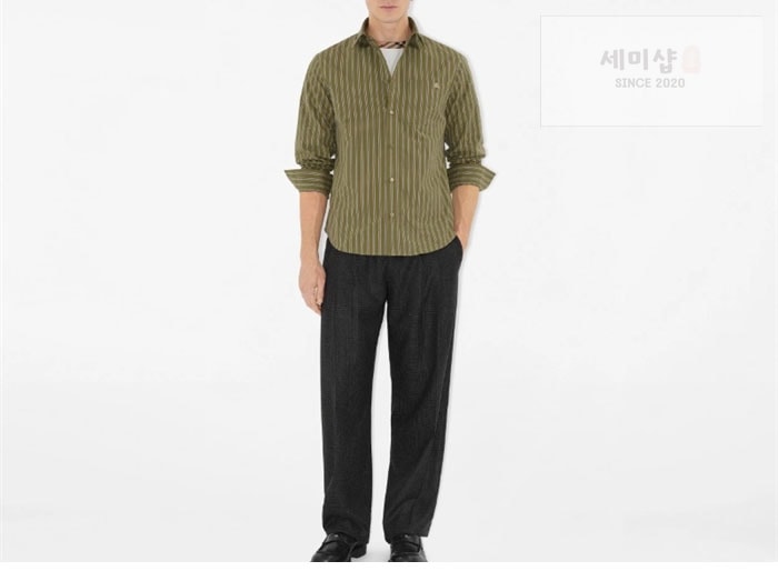 Burberry 버버리 EKD 캔버스 코튼 스트라이프 셔츠 의류 2번 이미지