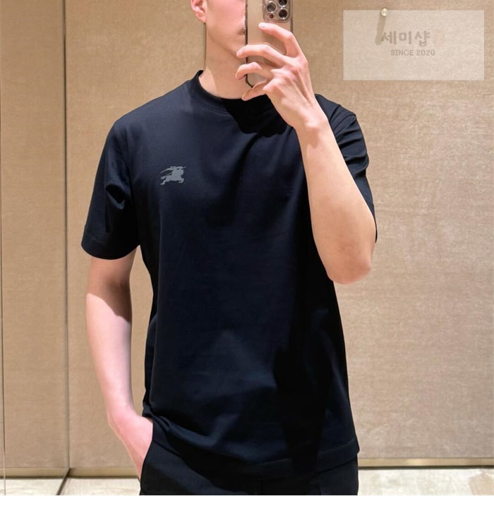Burberry 버버리 EKD 코튼 반팔 티셔츠 블랙 의류 5번 이미지
