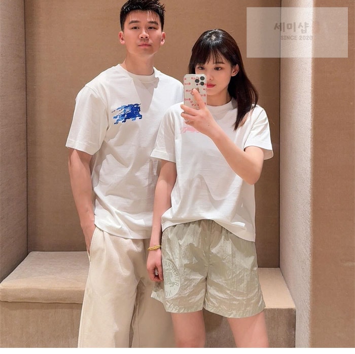 Burberry 버버리 EKD 코튼 반팔 티셔츠 의류 6번 이미지