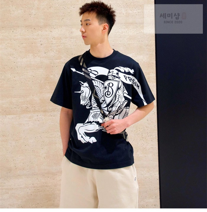 Burberry 버버리 EKD 코튼 반팔 티셔츠 의류 7번 이미지