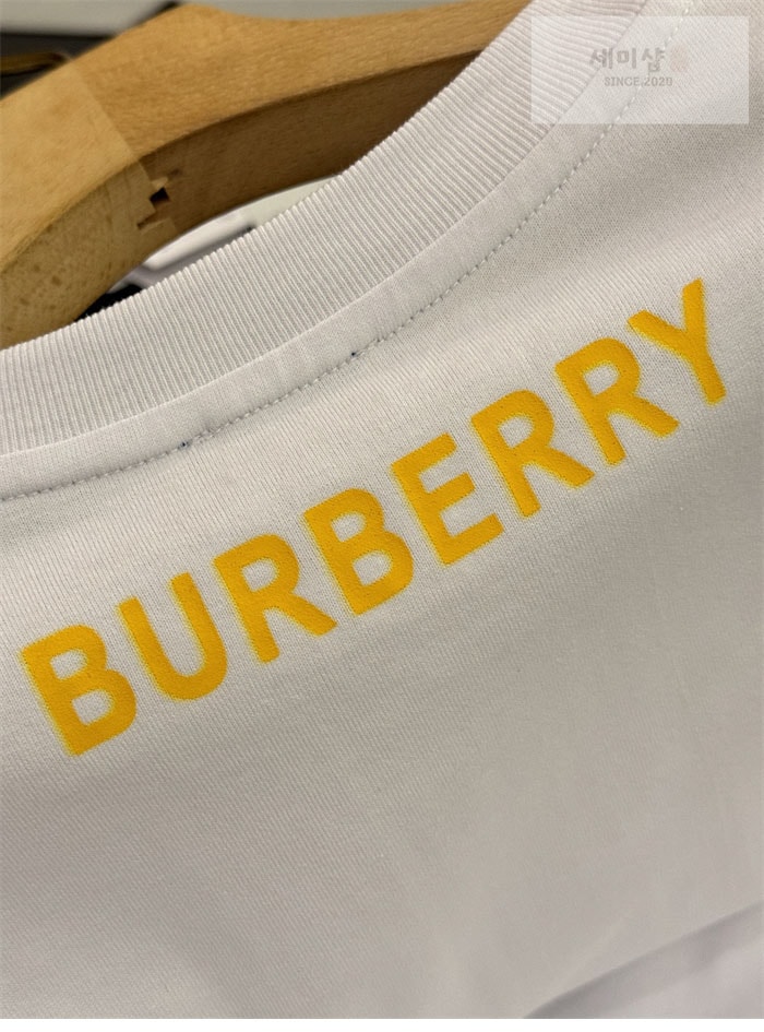 Burberry 버버리 EKD 코튼 반팔 티셔츠 화이트 의류 20번 이미지