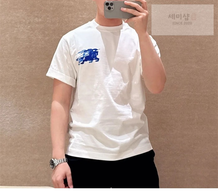 Burberry 버버리 EKD 코튼 반팔 티셔츠 의류 3번 이미지