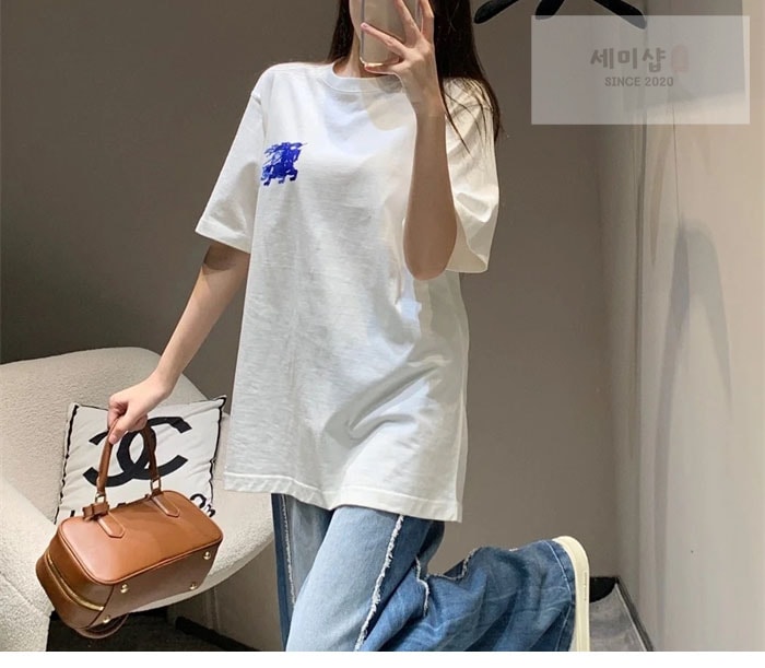 Burberry 버버리 EKD 코튼 반팔 티셔츠 의류 4번 이미지