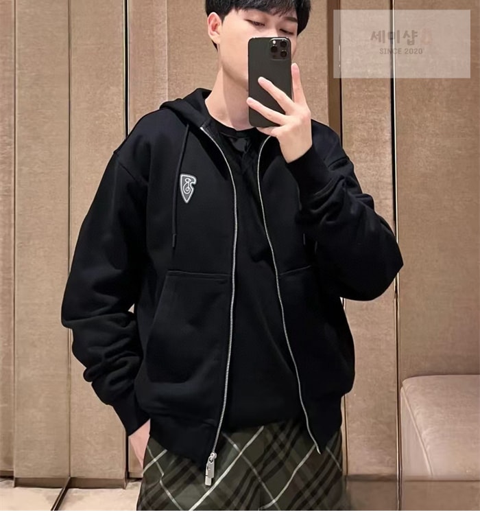 Burberry 버버리 EKD B 쉴드 모티프 후드 집업 의류 5번 이미지