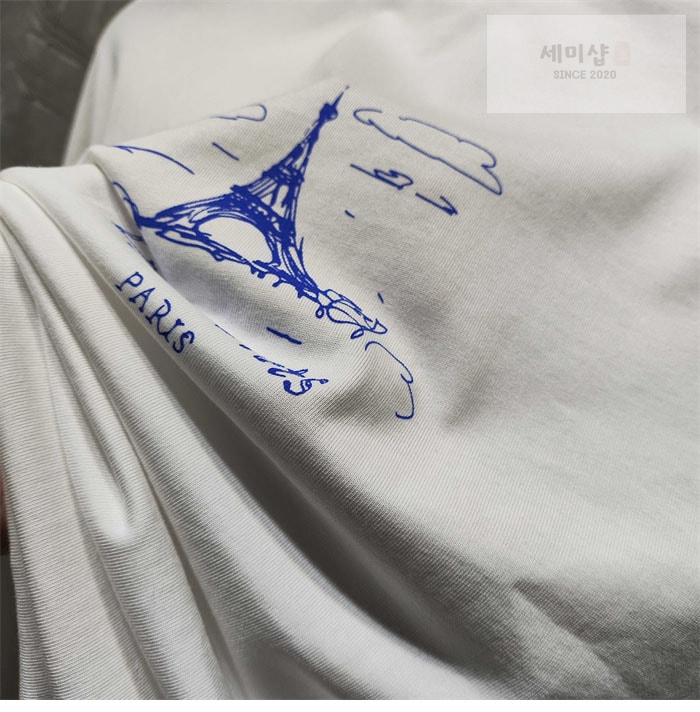 Vetements 베트멍 에펠탑 프린팅 오버사이즈 반팔 티셔츠 의류 4번 이미지
