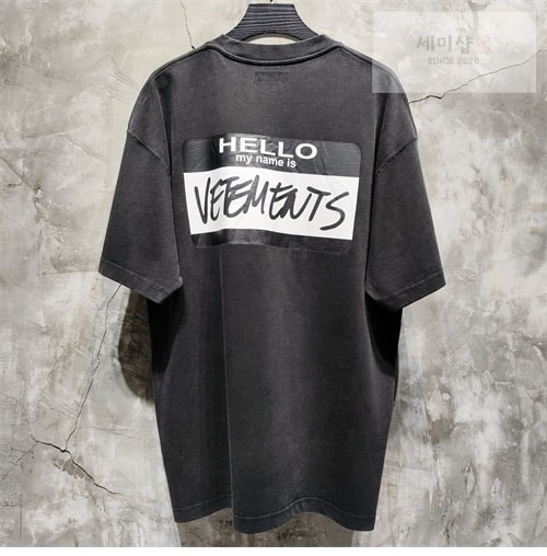Vetements 베트멍 헬로 마이 네임 이즈 베트멍 반팔 티셔츠 의류 3번 이미지
