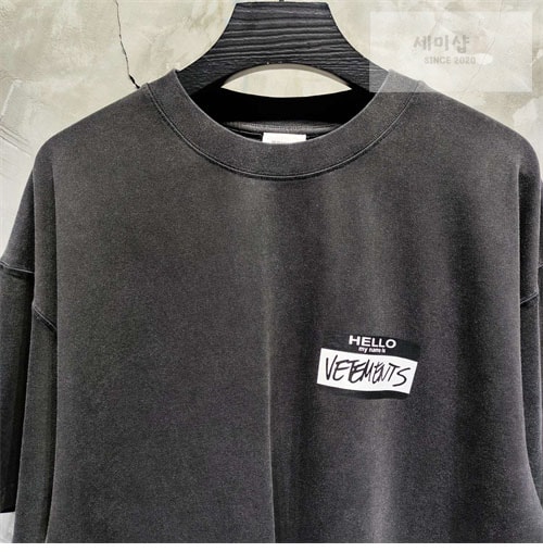 Vetements 베트멍 헬로 마이 네임 이즈 베트멍 반팔 티셔츠 의류 4번 이미지