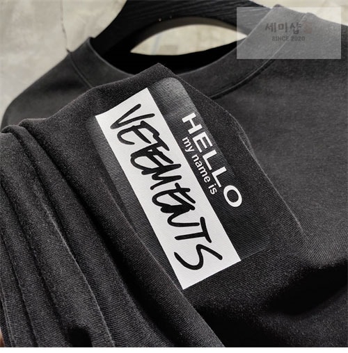 Vetements 베트멍 헬로 마이 네임 이즈 베트멍 반팔 티셔츠 의류 5번 이미지