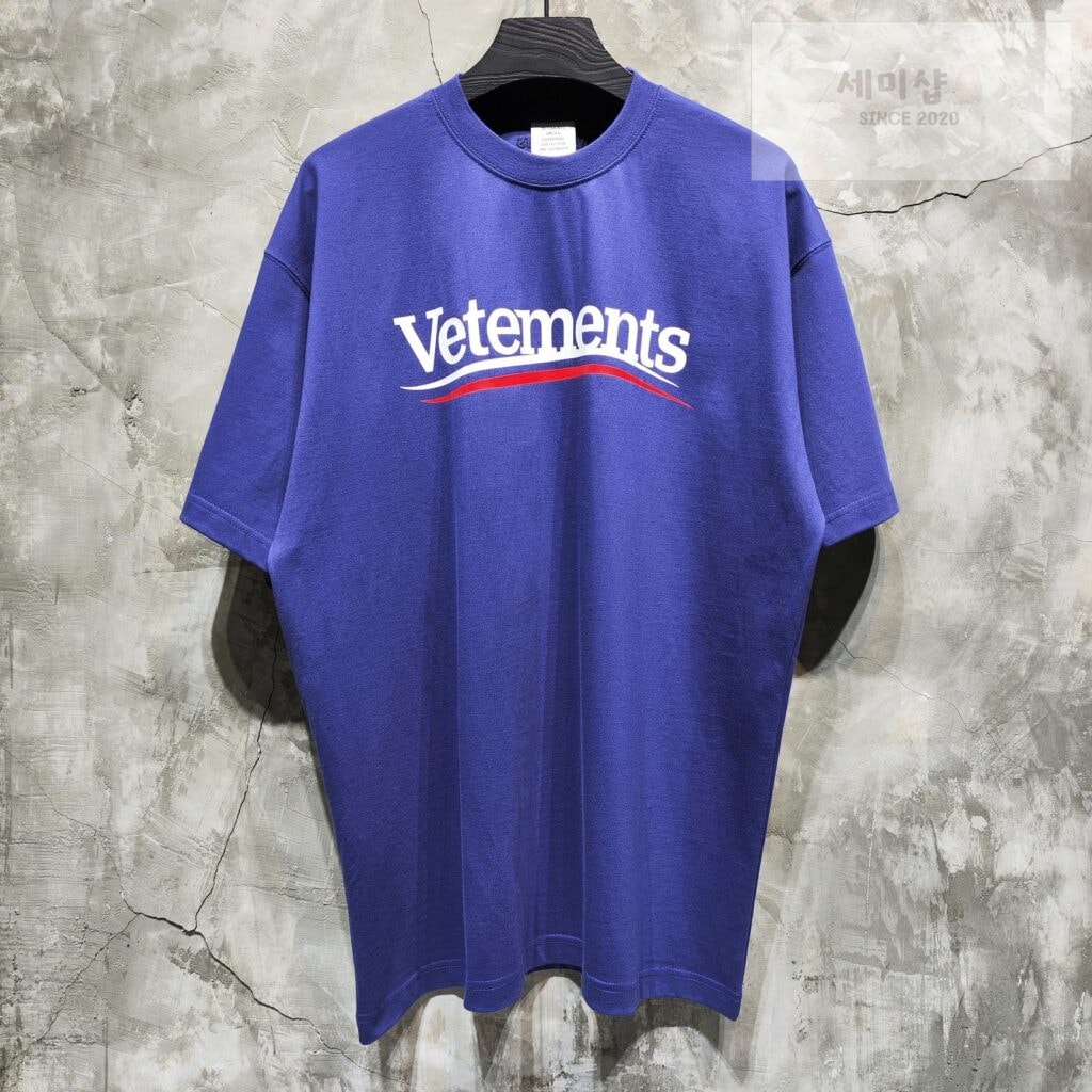 Vetements 베트멍 24SS CAMPAIGN 로고 반팔 티셔츠 블루 의류 11번 이미지