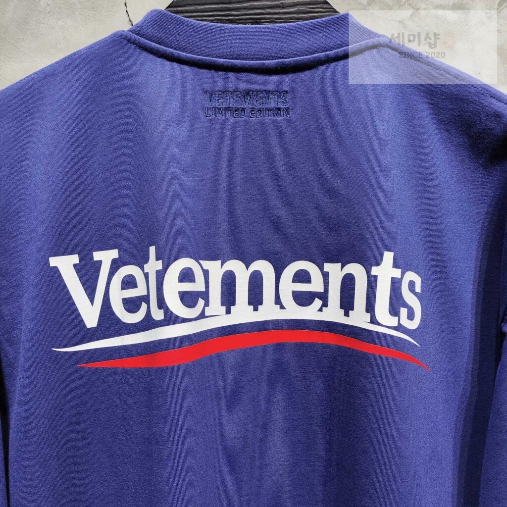 Vetements 베트멍 24SS CAMPAIGN 로고 반팔 티셔츠 블루 의류 12번 이미지