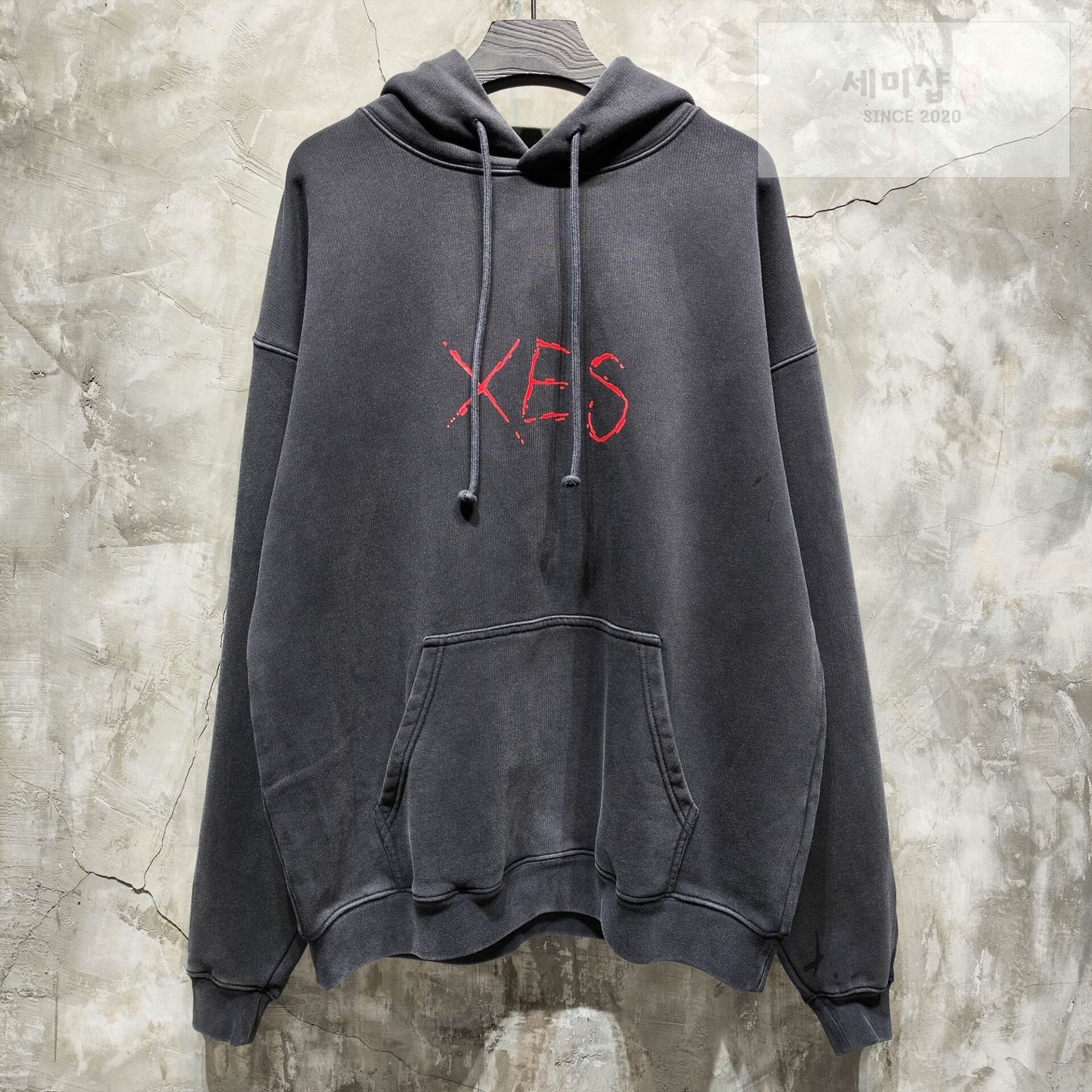 Vetements 베트멍 24SS XES 오버사이즈 후드 티셔츠 블랙 의류 1번 이미지