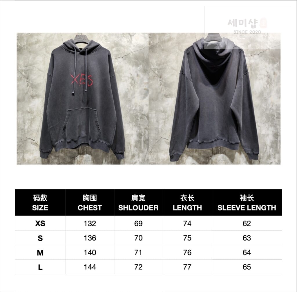 Vetements 베트멍 24SS XES 오버사이즈 후드 티셔츠 블랙 의류 8번 이미지