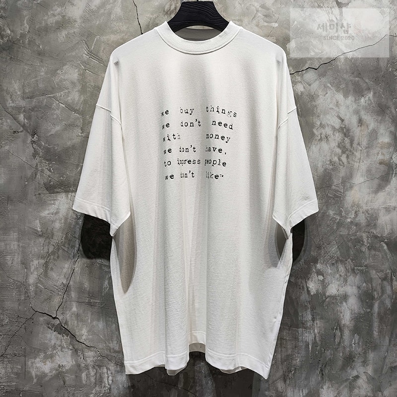Vetements 베트멍 We Buy Things 오버사이즈 반팔 티셔츠 의류 1번 이미지