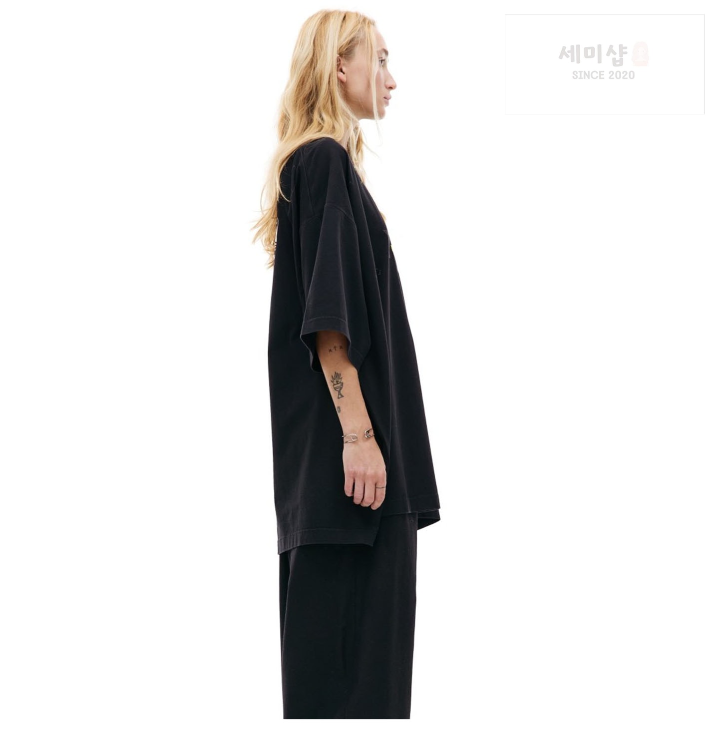 Vetements 베트멍 Y2K 반팔 티셔츠 블랙 의류 3번 이미지