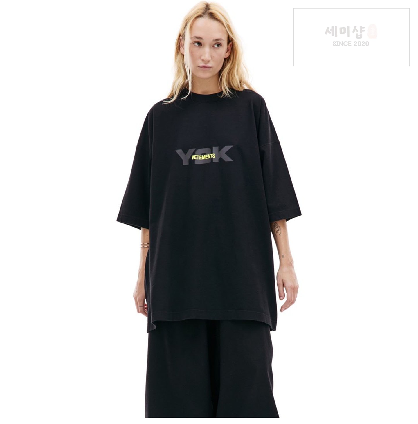 Vetements 베트멍 Y2K 반팔 티셔츠 블랙 의류 4번 이미지