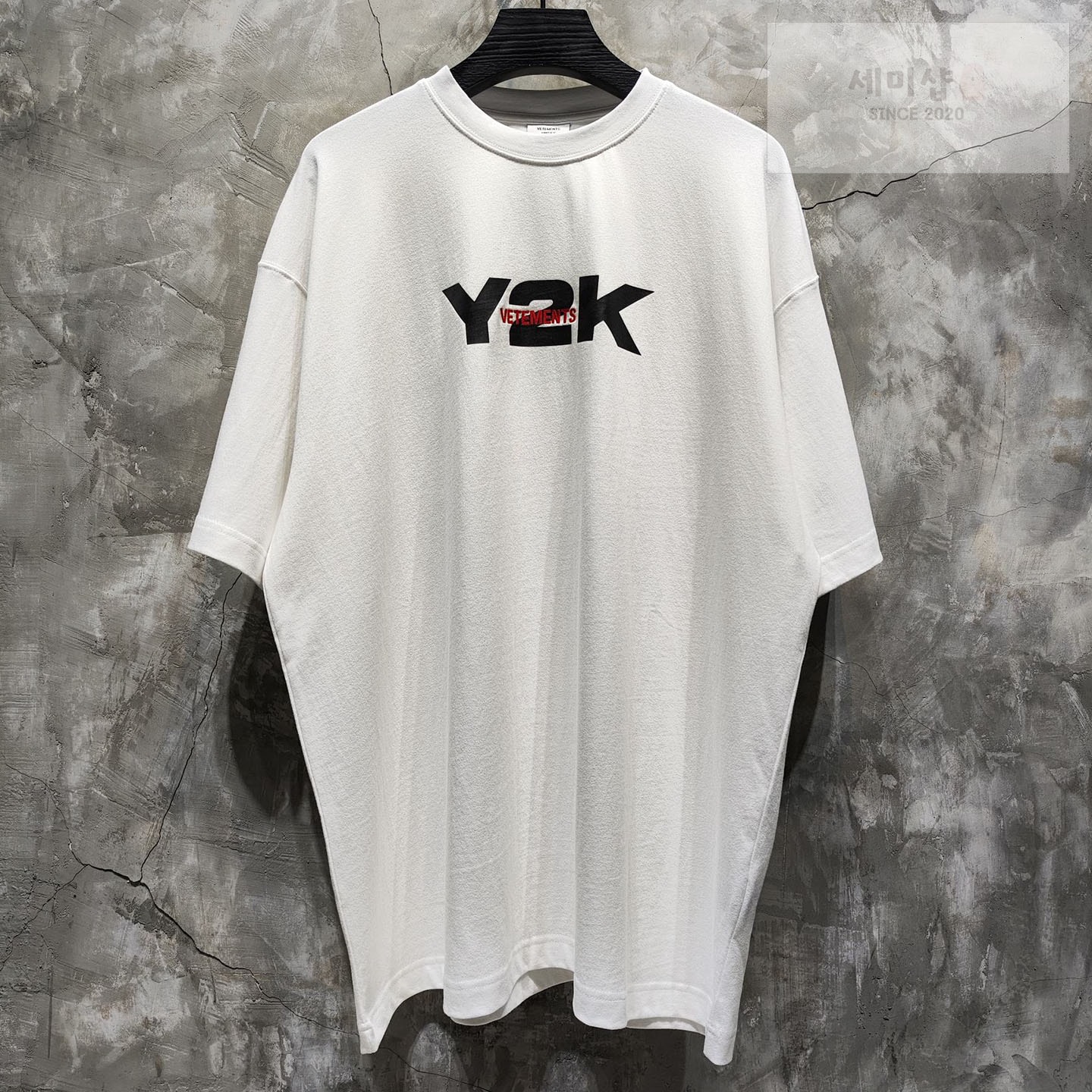 Vetements 베트멍 Y2K 반팔 티셔츠 화이트 의류 1번 이미지