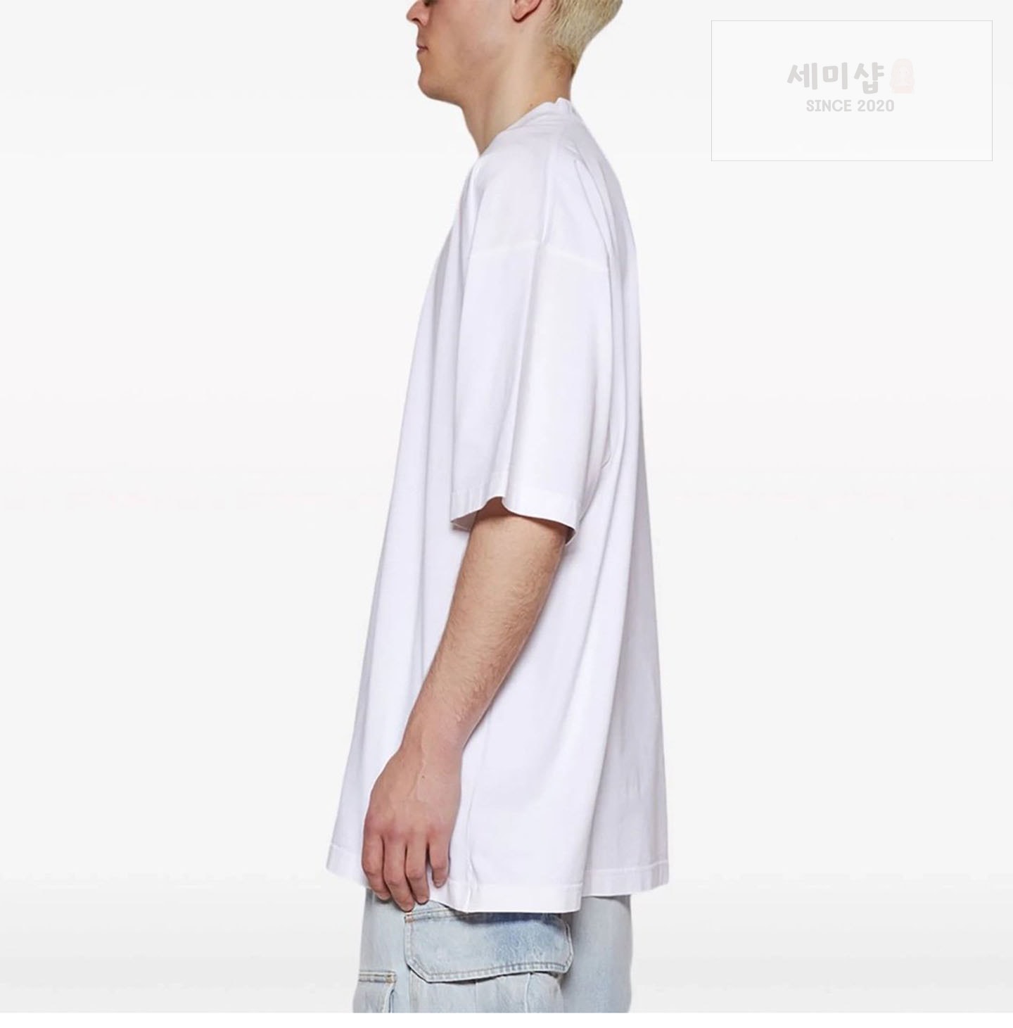 Vetements 베트멍 Y2K 반팔 티셔츠 화이트 의류 3번 이미지